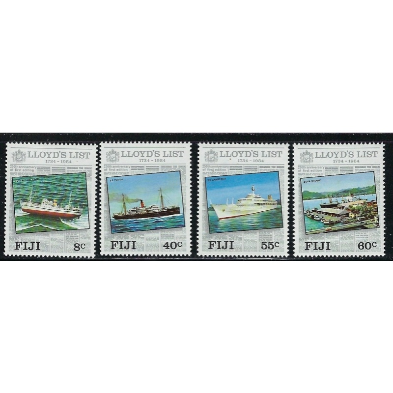 Fiji 509-12 MNH 1984 Lloyd's List (Ships) (fe2244)