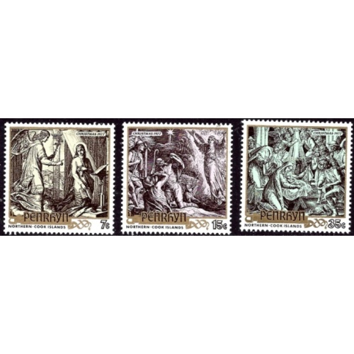 Penrhyn Is 90-92 MNH 1977 Christmas (ap5831a)