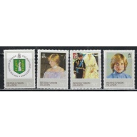 British Virgin Is 430-33 MNH 1982 Princess Diana (an5197)
