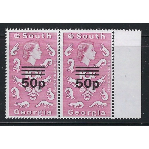 South Georgia 30 Pair MNH 1972 Surcharge (fe8225)