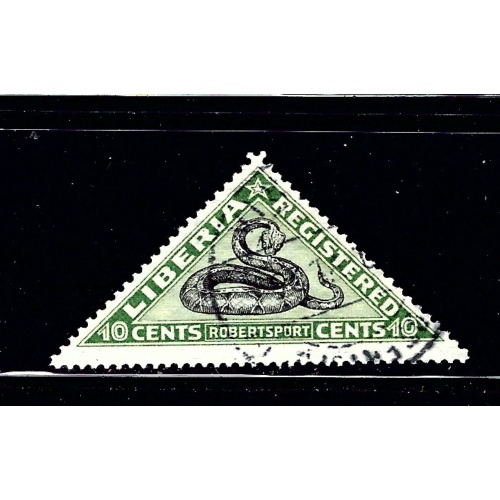 Liberia F24 Used 1921 Snake