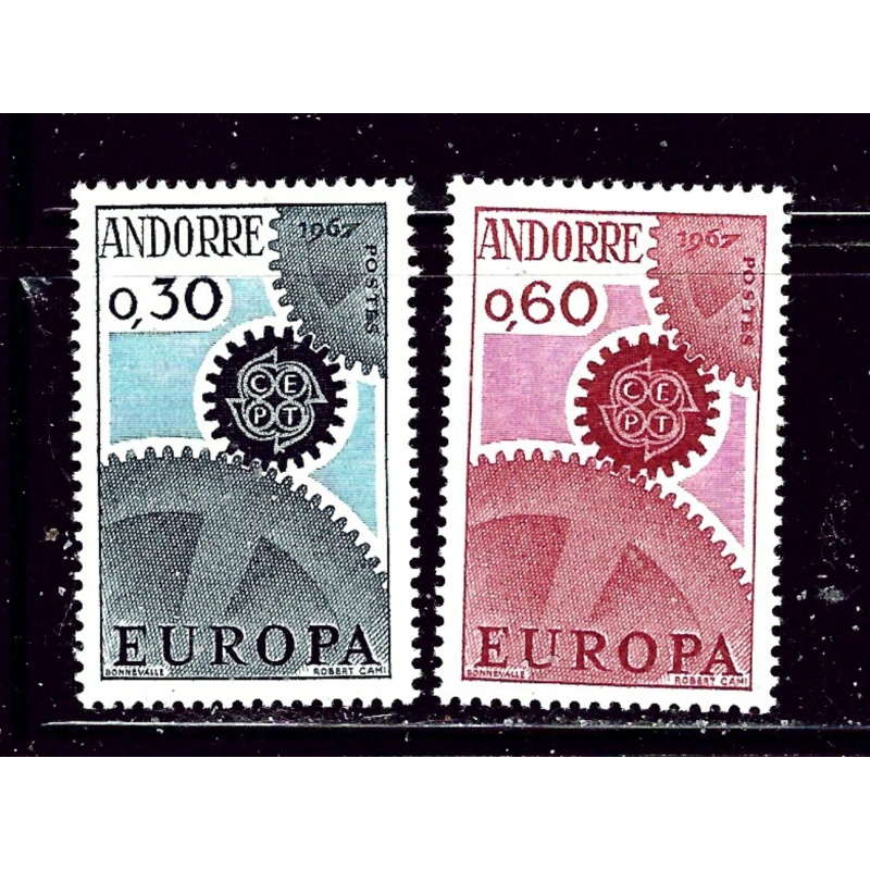 French Andorra 174-75 MVLH 1967 Europa