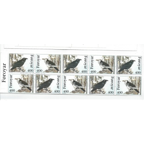 Faroe Is 288a Bklt 1995 Birds (an6227)