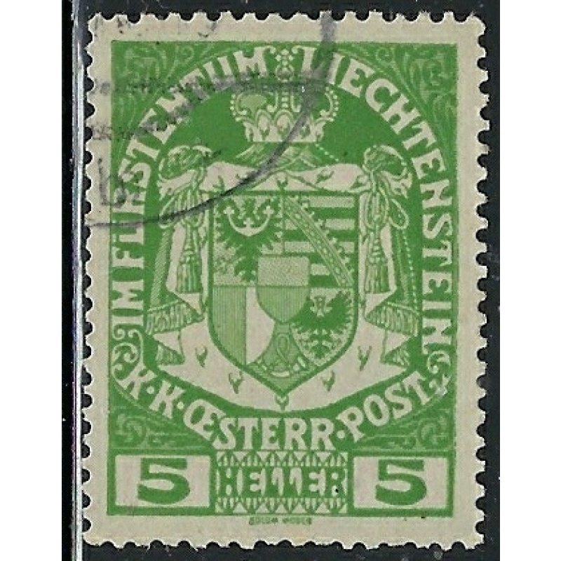 Liechtenstein 5 Used 1917 issue (an1435)