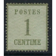 France Alsace Lorraine N1 M No Gum 1870 issue (fe9930)