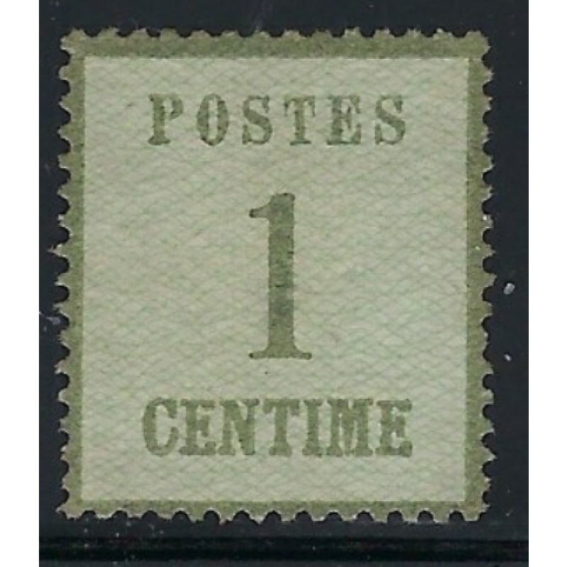 France Alsace Lorraine N1 M No Gum 1870 issue (fe9930)