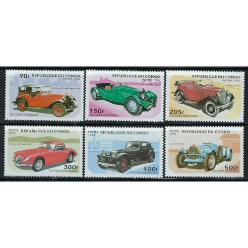 Congo PR 1089-94 MNH 1996 Antique Automobiles (an3372)