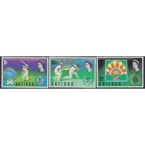 Antigua 297-99 MNH 1972 Cricket (ak6813)