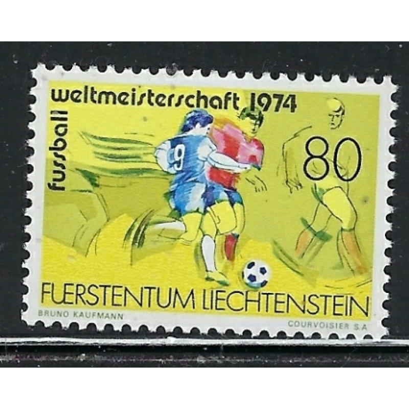 Liechtenstein 549 MNH 1974 Soccer (fe7968)