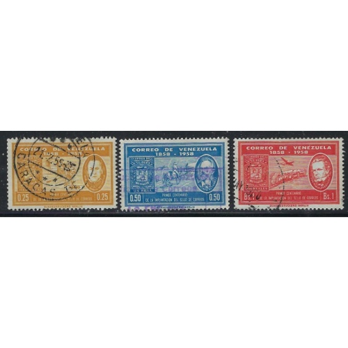 Venezuela 740-42 Used 1959 part set (ak5426)