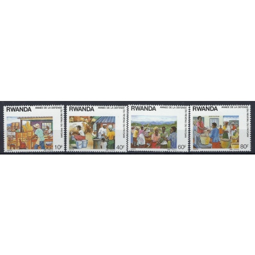 Rwanda 1302-05 MNH 1988 set (an7630)