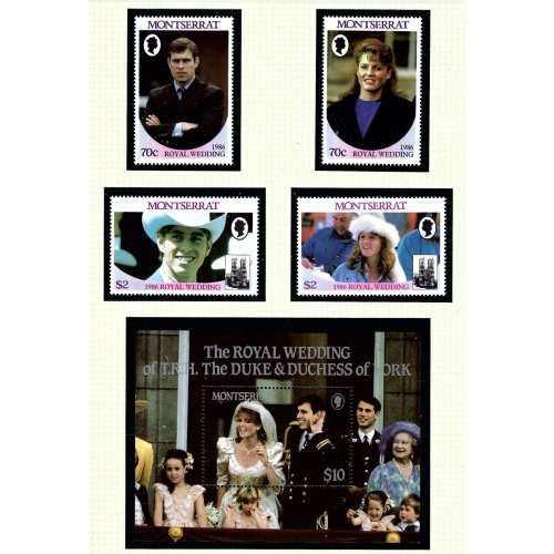 Montserrat 615a-17 MNH 1986 Prince Andrew Wedding