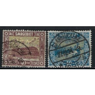 Saar 109-10 Used 1922-23 issues (an4403)