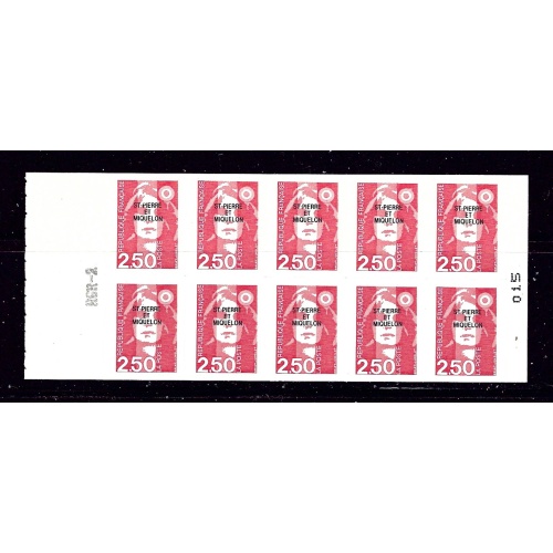 St Pierre and Miquelon 545a MNH 1992 complete booklet
