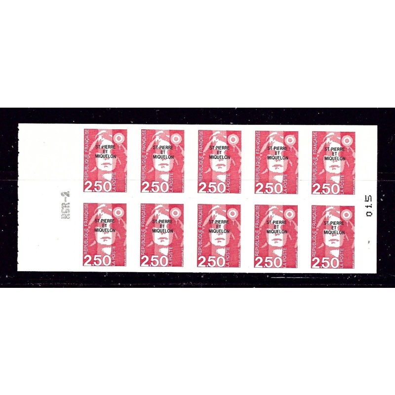 St Pierre and Miquelon 545a MNH 1992 complete booklet