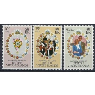 British Virgin Is 406-08 MNH 1981 Prince Charles Wedding (an9824)