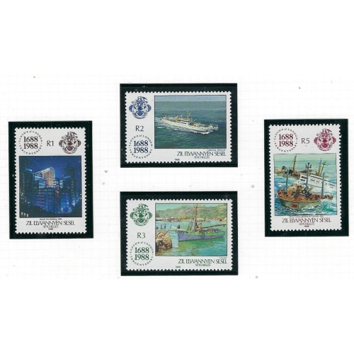 Zil Elwannyen Sesel 146-49 MNH 1988 Lloyd's List (Ships) (ap9738)