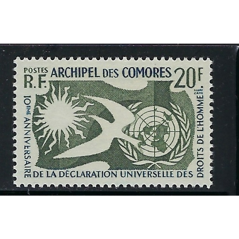Comoro Is 44 MNH 1958 Human Rights (an3382)
