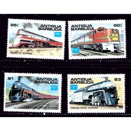 Antigua 934-37 MNH 1986 Trains    #2