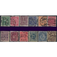 Germany O1-2/O4-13 Used 1920-21 Part Set (ak5970)