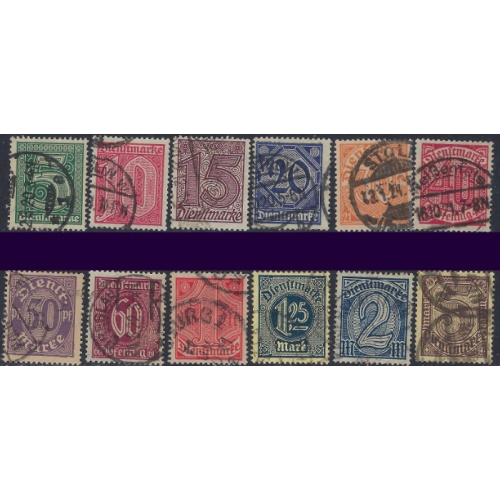 Germany O1-2/O4-13 Used 1920-21 Part Set (ak5970)