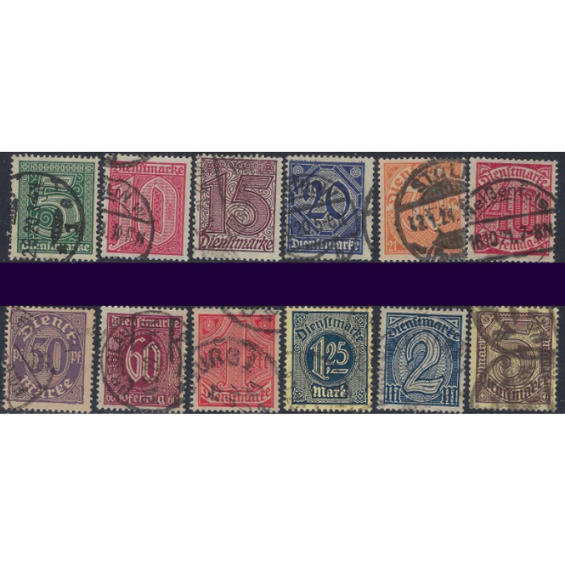 Germany O1-2/O4-13 Used 1920-21 Part Set (ak5970)