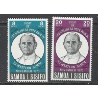 Samoa 337-38 MNH 1970 Pope's Visit (ap8083)