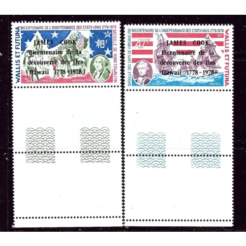 Wallis and Futuna 205-06 MNH 1978 Overprints    (ap4275)