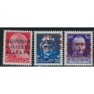Italy 1N10-13  MLH 1943 overprints (an4188)