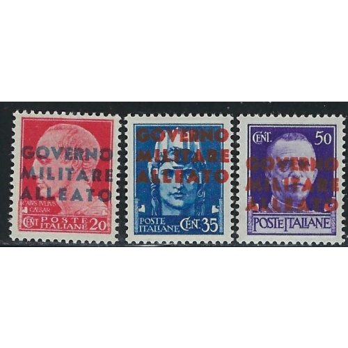 Italy 1N10-13  MLH 1943 overprints (an4188)