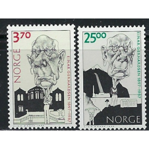 Norway 1170-71 MNH 1997 Caricatures (an5203)