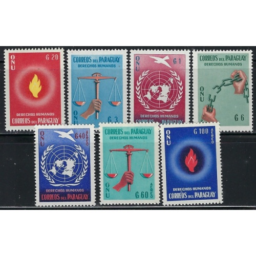 Paraguay 565-68;C269-71 MNH 1960 Human Rights (an3848)