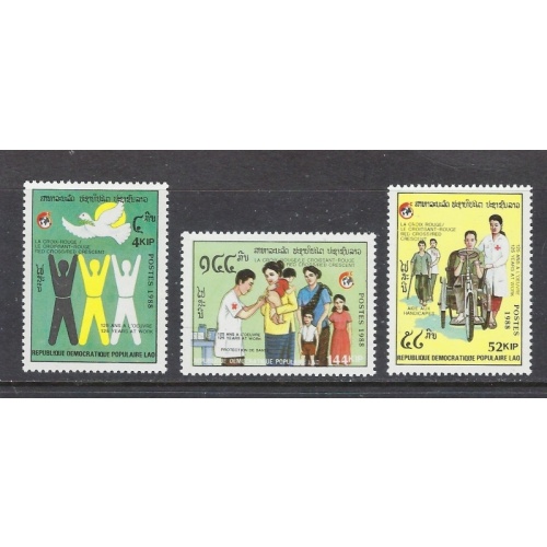 Laos 899-901 MNH 1988 Red Cross (ap7039)