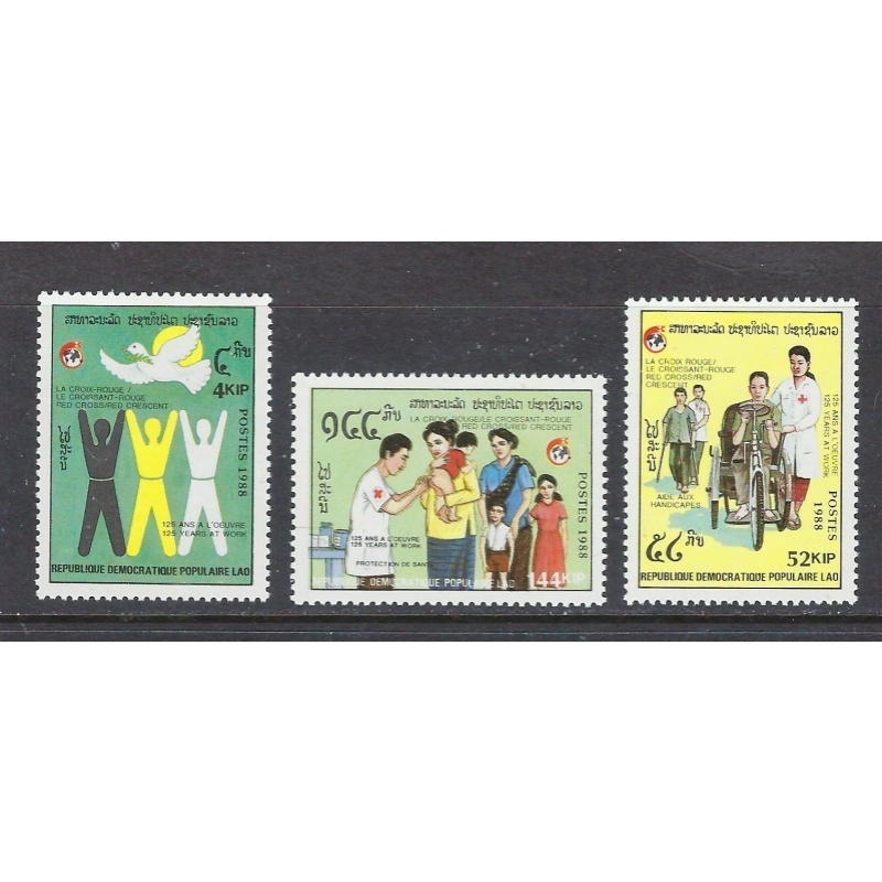 Laos 899-901 MNH 1988 Red Cross (ap7039)