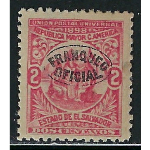 Salvador O130 MHR 1898 issue (an6623)