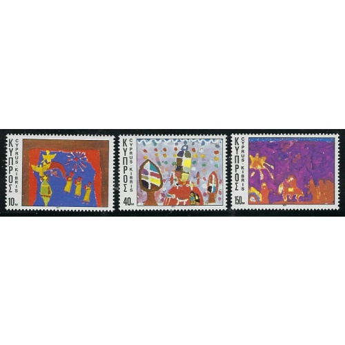 Cyprus 490-92 MNH 1977 Christmas (ha1531)