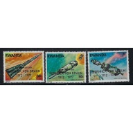Rwanda 837-39 MH 1977 part set (mm1390)