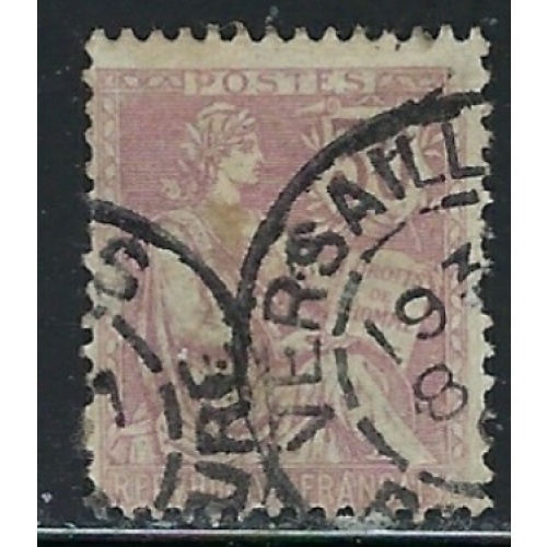 France 137 Used 1902 issue; paper remnants on back (fe5048)