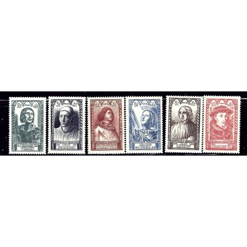 France B207-12 MNH 1946-47 Portraits    (ap1333)