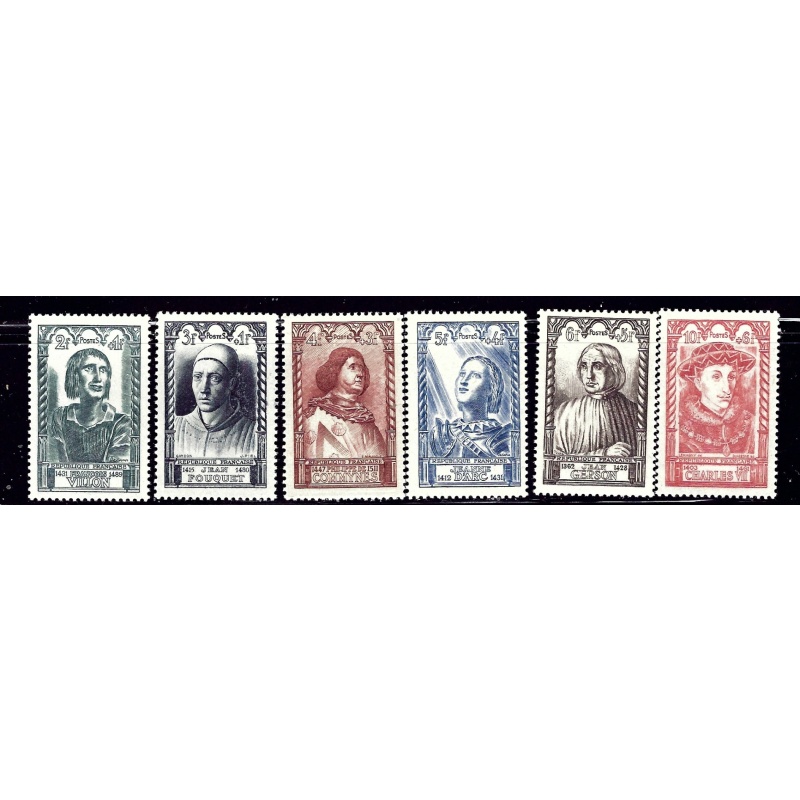 France B207-12 MNH 1946-47 Portraits    (ap1333)