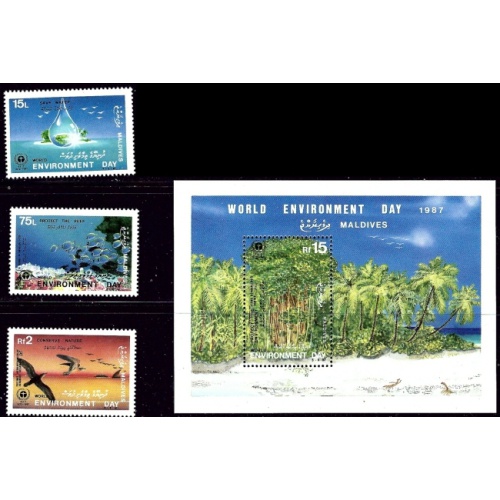 Maldive Is 1284-87 MNH 1988 World Environment Day (an7124)