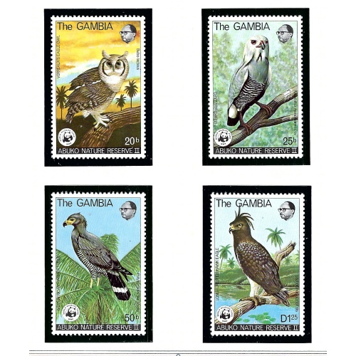 Gambia 381-84 MNH 1978 Birds of Prey