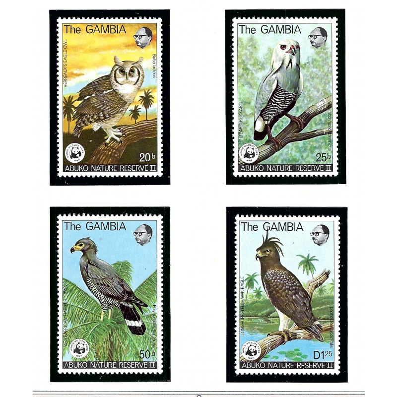 Gambia 381-84 MNH 1978 Birds of Prey