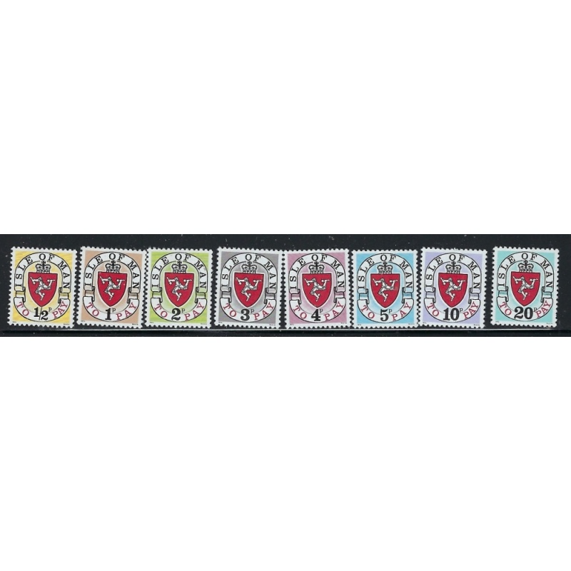 Isle of Man J1-8 MNH 1973 set (ap9654)