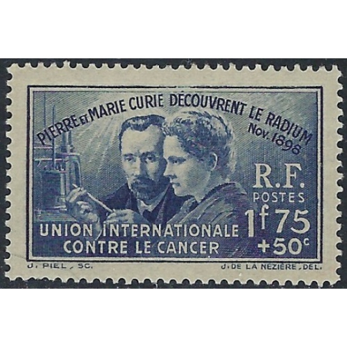 France B76 MH 1938 Curie issue (ak4417)