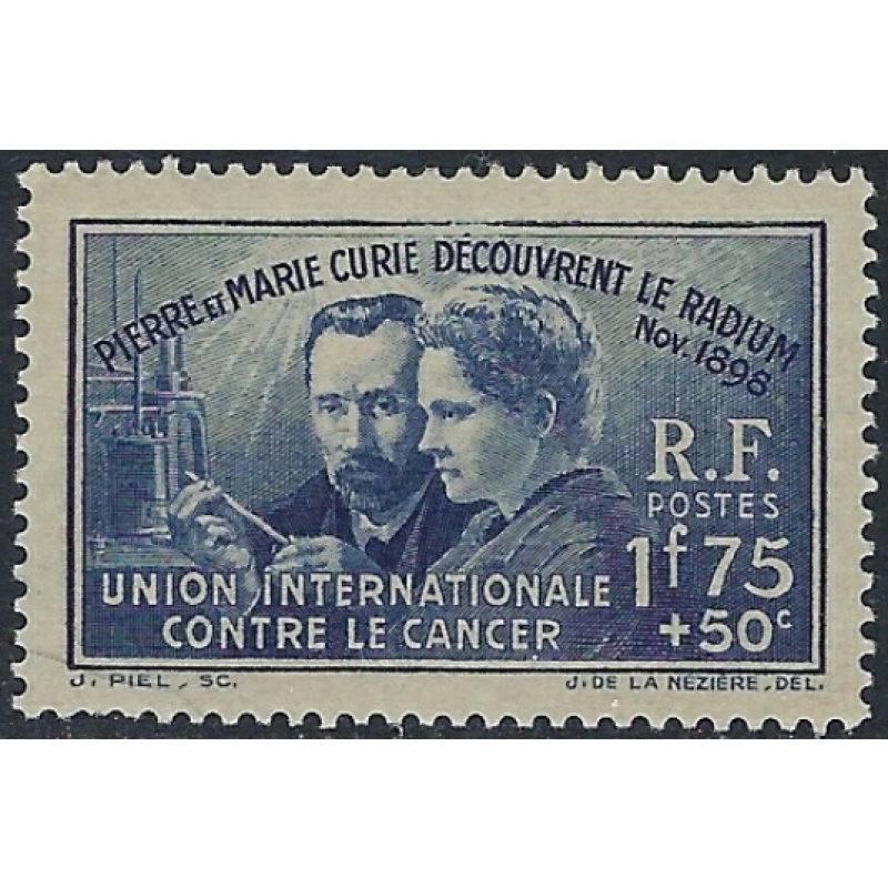 France B76 MH 1938 Curie issue (ak4417)