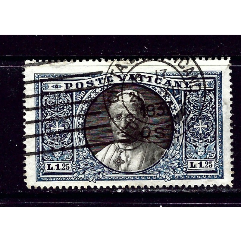Vatican 29 Used 1933 issue some gum left on back