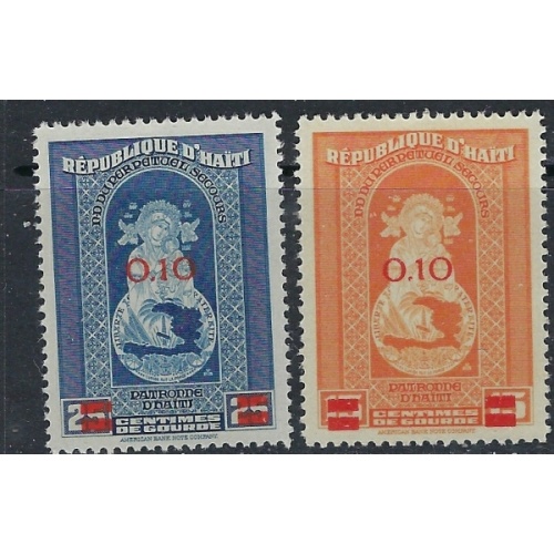 Haiti 355-56 MNH 1944 surcharges (ak4029)
