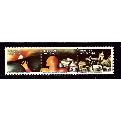 Brazil 2166 MNH 1989 Strip of 3   #2