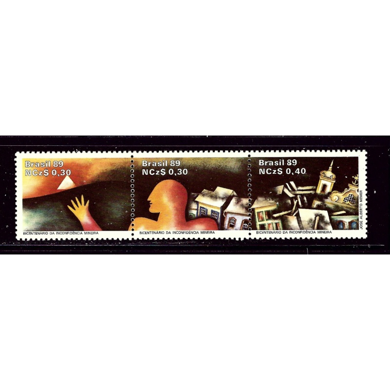 Brazil 2166 MNH 1989 Strip of 3   #2